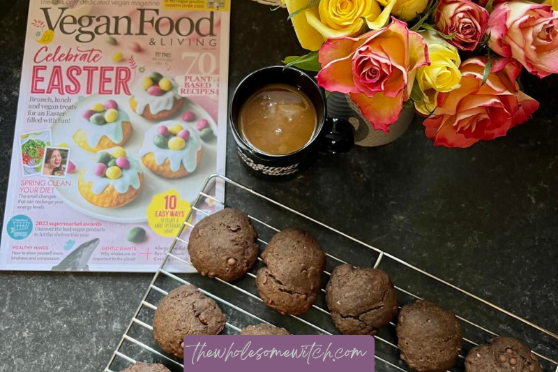 kitchen witch, vegan witch, vegan baking, vegan cookies, chocolate espresso cookies, holistic nutrition, cottage witch